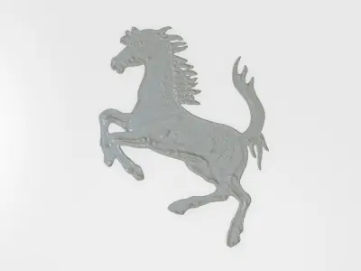 Ferarri embossed 3D logo Free 3D print model