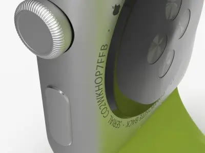 Apple Watch Sport Green 42mm Low-poly 3D model