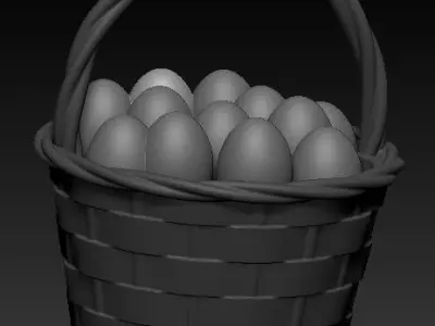 Easter Basket 3d Model STL Free 3D print model