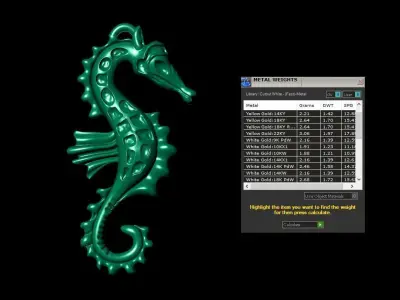 Seahorse Pendant 3D print model