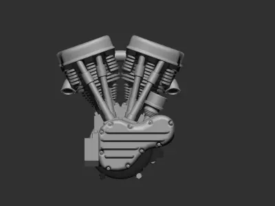  Panhead Harley-Davidson  3D model