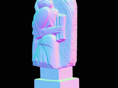 Urban Park Sculpture Low-poly 3D model