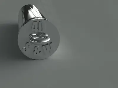 40 Cal Pendant Gold Silver Platinum Luxury Jewelry 3D print model