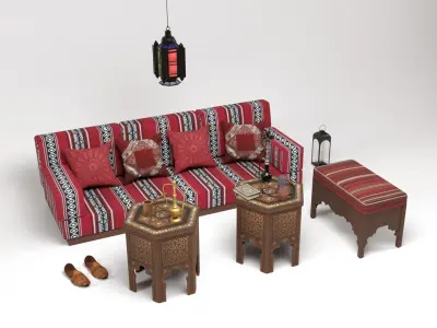 Arabic Props Low-poly 3D model