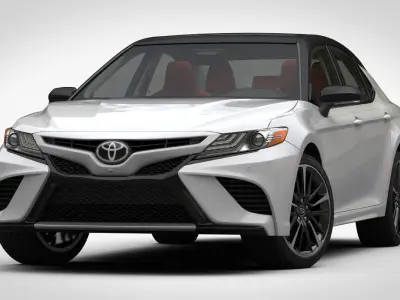 Toyota Camry XSE V6 2018 detaied interior 3D model