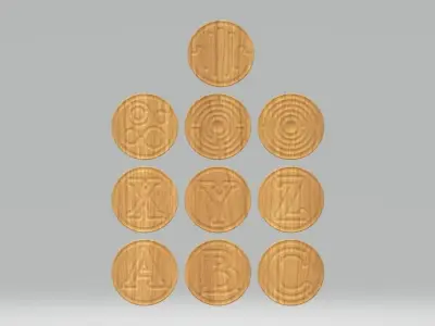 Balanceboard maze inlay set 10 3D model