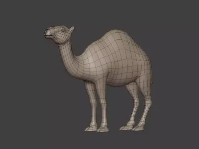 Camel Statue - Figurine Low-poly 3D model
