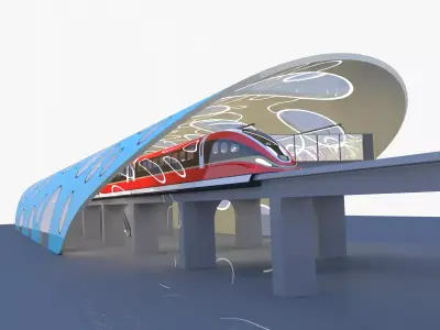 Maglev station 2023 II 3D model