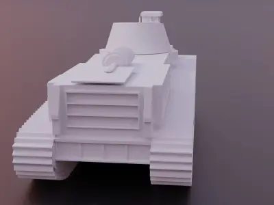 FCM 1A WW1 Tank Free 3D print model