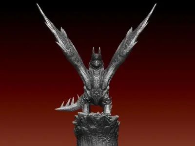 Monster Hunter Alatreon statue 3D model