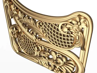 Carved Decor Furniture 05 Low-poly 3D model