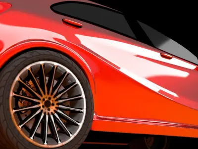  Compact Car Low-poly 3D model