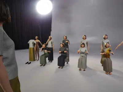 Modular Character - Asian Casual Woman - FT2 Low-poly 3D model