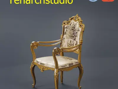 tenarchstudio Asnaghi Robert Armchair Vraycorona renderready  3D model