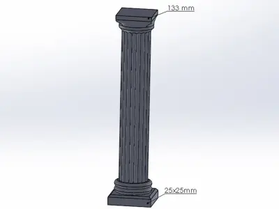 Set of antique columns 3D model