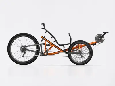 RECUMBENT TRIKE ACTUAL DIMENSION 3D model