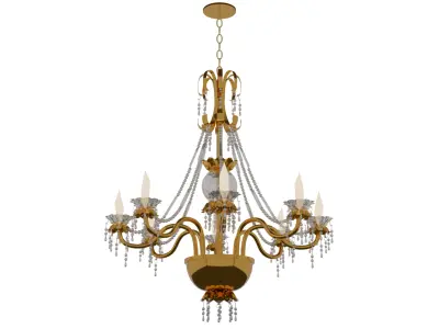 Luxury Crystal Chandelier 3D Model 3D model