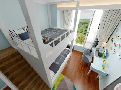 Modern Children Room 3D room 3D model