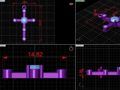 Diamond cross  3D print model