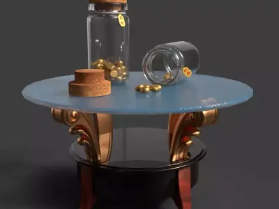 Chinese display stand   Low-poly 3D model