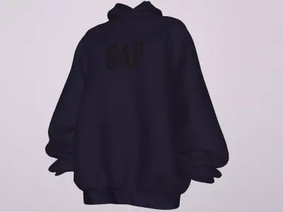 YZY x BALENCIAGA x GAP 2022 HOODIE PBR Low-poly 3D model