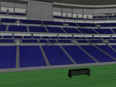 Soccer stadium Low-poly 3D model 56