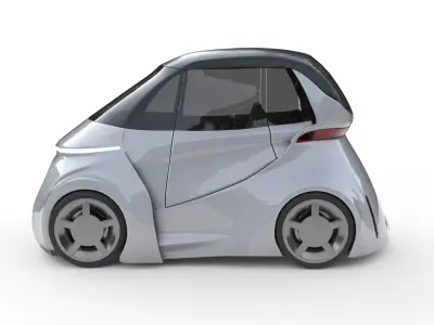 Ultra-Compact Personal Pod EV 3D model