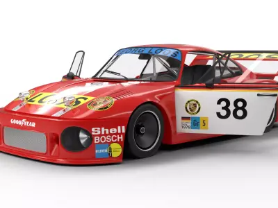 Porsche 935 77 Gelo No 67 Winner DRM Nurburgring Racing 1977 HQ 3D model