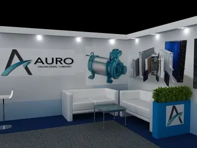 10 mtr x 5 mtr exhibition stand two side open 3D print model