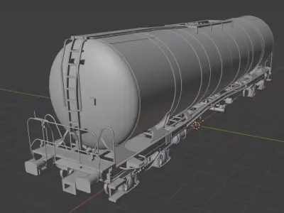 H0 1-87 scale Zacns 98 tank car 3D print model