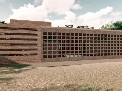 Weekend House Low-poly 3D model