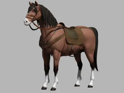 Cartoon Horse  Animal 3D model