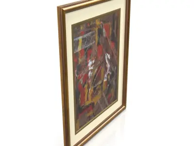Midcentury Style Wall Art PBR 3D model
