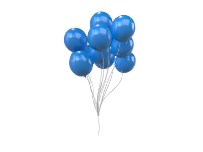 Bunch of Balloons v1 009 Low-poly 3D model
