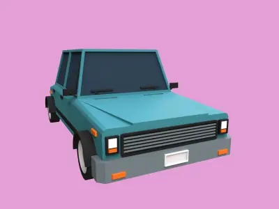 Lowpoly Car Low-poly 3D model