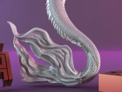 Mermaid statue 3D print model