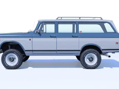 1972 International Harvester Travelall Off Road 3D model