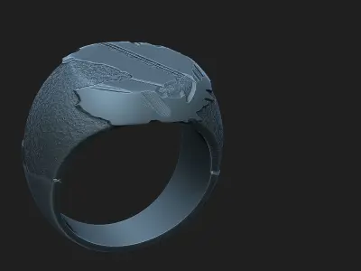 man abstract ring 3D print model