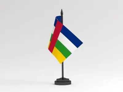 Table Flag Central African Republic 3D model