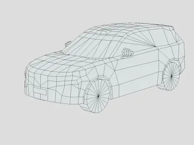 Volvo EX90 Low-poly 3D model