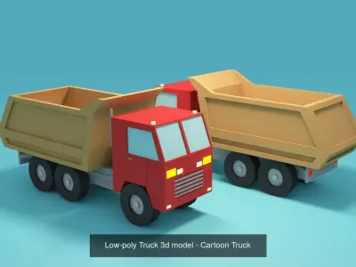 Low-poly vehicles 3d models - Cartoon cars 3D Model Pack