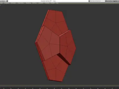3d panel decoration low poly 3d model Low-poly 3D model