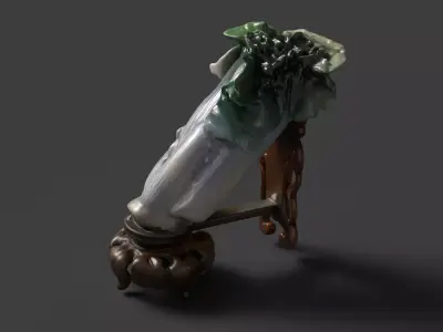 Chinese  jadelite cabbage  Low-poly 3D model