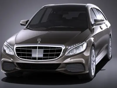 Mercedes Benz C Class W205 2017 estate VRAY 3D model