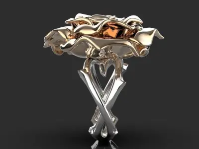 ring rose 3D print model purchase