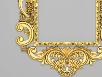 Classic Frame Mirror 003 3D model