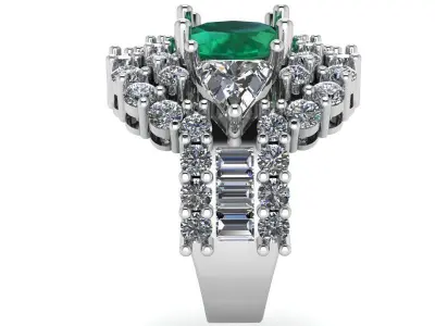 Diamond Luxury Ring 1367 3D print model