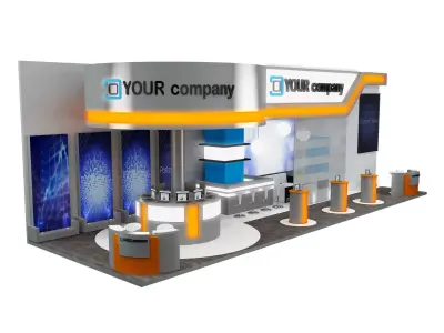 Booth Exhibition Stand a598a 3D model