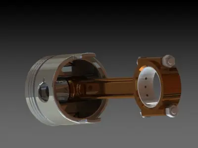 Custom Piston Design 3D model