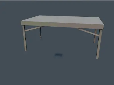 AluminumTable table Low-poly 3D model